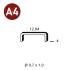 10 000 Agrafes Aluminium A-04 Inox A4 (316) - 12.84x4x0.7x1 mm - D-Work