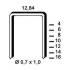 10 000 Agrafes Aluminium A-04 Inox A4 (316) - 12.84x4x0.7x1 mm - D-Work