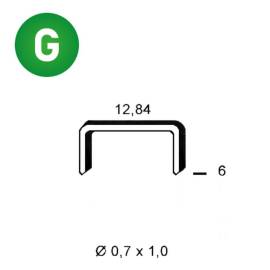 10 000 Agrafes Galvanisées A-06 - 12.84x6x0.7x1 mm - D-Work