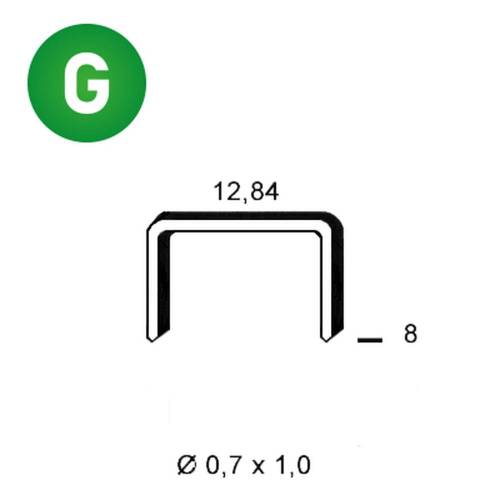 10 000 Agrafes Galvanisées A-08 – 12,84 x 8 x D. 0,7 mm – Résistantes et Durables - ALSAFIX