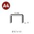 10 000 Agrafes Aluminium A-08 Inox A4 (316) - 12.84x8x0.7x1 mm - D-Work