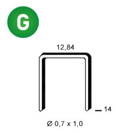 10 000 Agrafes Galvanisées A-14 – 12,84 x 14 x D. 0,7 x 1 mm – Résistantes et Durables - ALSAFIX