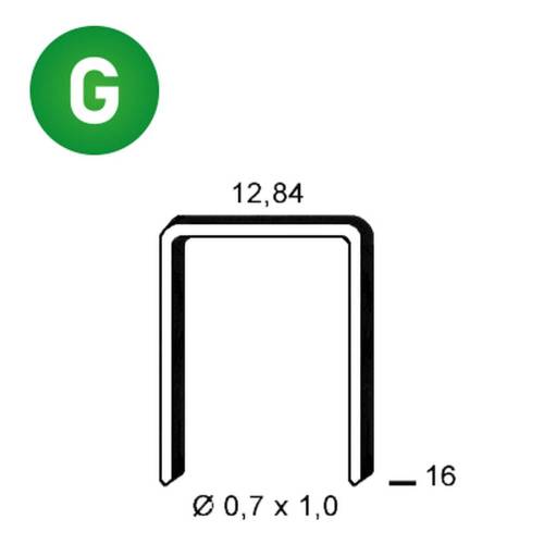 10 000 Agrafes Galvanisées A-16 - 12.84x16x0.7x1 mm - D-Work