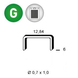 Blister de 1600 Agrafes Galvanisées A-06 – 12,84 x 6 x D. 0,7 x 1 mm – Résistantes et Durables - ALSAFIX