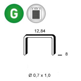 Blister de 1600 Agrafes Galvanisées A-08 – 12,84 x 8 x D. 0,7 mm – Résistantes et Durables - ALSAFIX