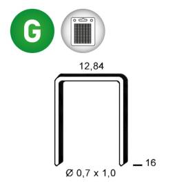 Blister de 800 Agrafes Galvanisées A-16 – 12,84 x 16 x D. 0,7 x 1 mm – Résistantes et Durables - ALSAFIX