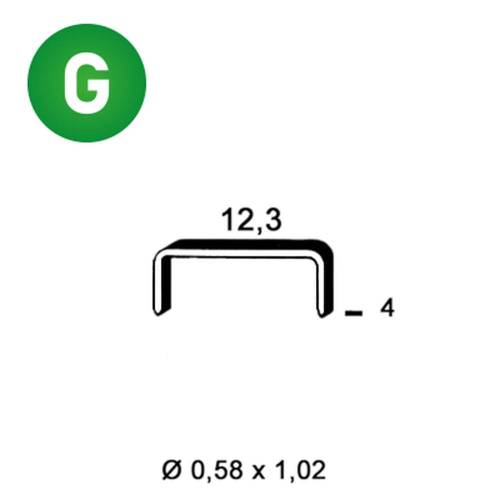 10 000 Agrafes Galvanisées Ad-04 - 12.3x4x0.58x1.02 mm - D-Work