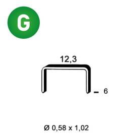 10 000 Agrafes Galvanisées Ad-06 - 12.3x6x0.58x1.02 mm - D-Work