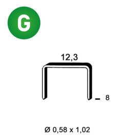 10 000 Agrafes Galvanisées AD-08 – 12,3 x 8 mm, D. 0,58 mm – Résistantes et Durables - ALSAFIX