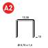 5 000 Agrafes AK-12 – 12,35 x 12 x D. 0,75 x 1,4 mm – Inox A2, Résistantes et Durables - ALSAFIX