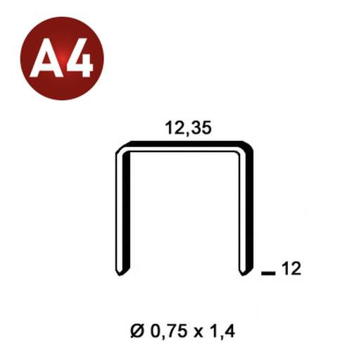 3300 Agrafes AK-12 Ø0,75 mm – Inox A4, Dimensions 12,35 x 12 mm – Résistantes et Durables - ALSAFIX