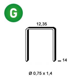 5 000 Agrafes Galvanisées Ak-14 - 12.35x14x0.75x1.4 mm - D-Work