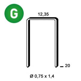 5000 Agrafes Galvanisées AK-20 – 12,35 x 20 mm, D. 0,75 mm – Résistantes et Durables - ALSAFIX
