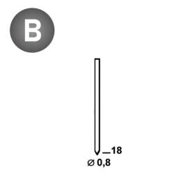 20 000 Finettes Minibrads en Bande Stanox - 0.8x18 mm - D-Work
