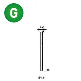 3655 Finettes Brads Galvanisés en Bande 26° D. 1,8/3,2 x L. 38 mm – Acier Galvanisé, Norme 26° – Fixation Sécurisée et - ALSAFIX
