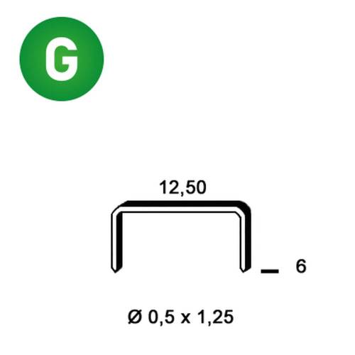 5000 Agrafes Galvanisées D-06 – 12,5 x 6 mm, D. 0,5 mm – Résistantes et Durables - ALSAFIX