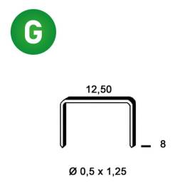 5 000 Agrafes Galvanisées D-08 – 12,5 x 8 mm, D. 0,5 mm – Résistantes et Durables - ALSAFIX