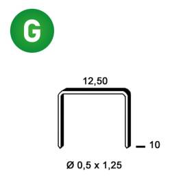 5 000 Agrafes Galvanisées D-10 - 12.5x10x0.5x1.25 mm - D-Work