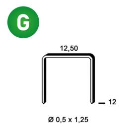 5 000 Agrafes Galvanisées D-12 – 12,5 x 12 mm, D. 0,5 mm – Résistantes et Durables - ALSAFIX