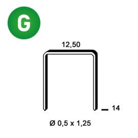5 000 Agrafes Galvanisées D-14 - 12.5x14x0.5x1.25 mm - D-Work
