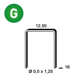 5 000 Agrafes Galvanisées D-16 – 12,5 x 16 mm, D. 0,5 mm – Résistantes et Durables - ALSAFIX