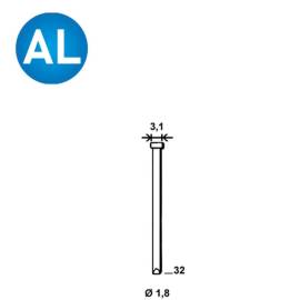 3 780 Finettes Brads Aluminium en Bande 34° D. 1,8/3,1 x L. 32 mm – Aluminium, Norme 34° – Fixation Sécurisée et Durab - ALSAFIX