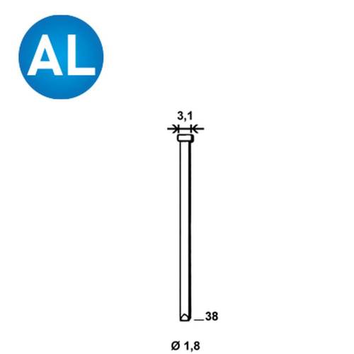 3 780 Finettes Brads Aluminium en Bande 34° D. 1,8/3,1 x L. 38 mm – Aluminium, Norme 34° – Fixation Précise et Durable - ALSAFIX