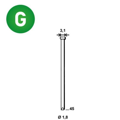 10 000 Finettes Brads en Bande 34° Galvanisées - 1.8/3.1x45 mm - D-Work