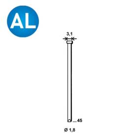 3 780 Finettes Brads Aluminium en Bande 34° D. 1,8/3,1 x L. 45 mm – Aluminium, Norme 34° – Fixation Précise et Durable - ALSAFIX