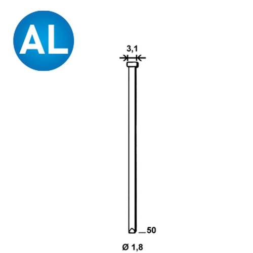3 780 Finettes Brads en Bande 34° Aluminium - 1.8/3.1x50 mm - D-Work