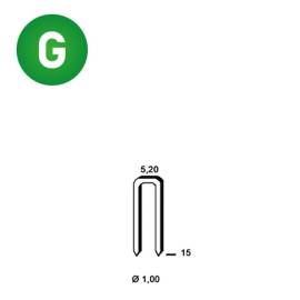7 500 Agrafes Em-15 - Galvanisées Résinées - 5.2x15x1 mm - D-Work