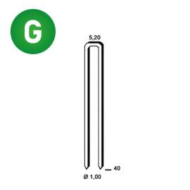5 000 Agrafes Galvanisées Résinées EM-40 – 5,2 x 40 mm, D. 1 mm – Résistantes et Durables - ALSAFIX