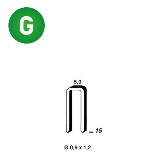 7 800 Agrafes Galvanisées ES-15 – 5,9 x 15 mm, D. 0,9 mm – Résistantes et Durables - ALSAFIX