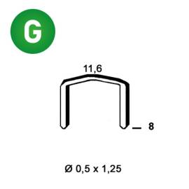 5000 Agrafes Galvanisées FB-08 – 11,6 x 8 mm, D. 0,5 mm – Résistantes et Durables - ALSAFIX