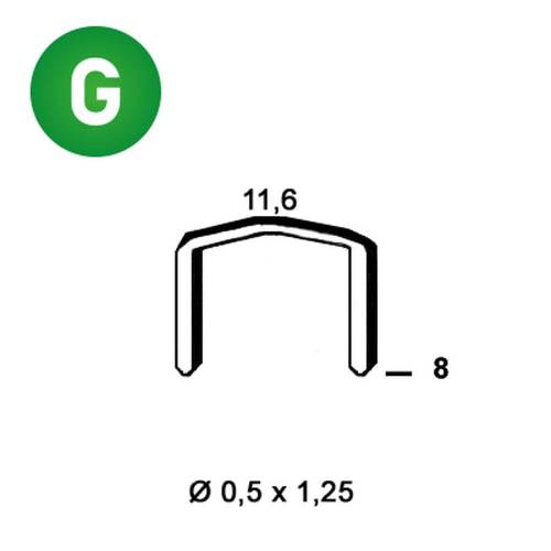 5000 Agrafes Galvanisées FB-08 – 11,6 x 8 mm, D. 0,5 mm – Résistantes et Durables - ALSAFIX