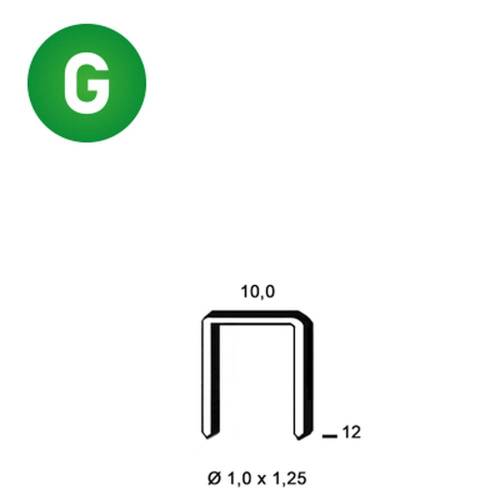 Lot de 780 Agrafes Galvanisées Résinées G-12 – 10 x 12 x D. 1 x 1,25 mm – Résistantes et Durables - ALSAFIX