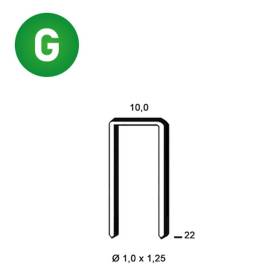 2 600 Agrafes Galvanisées Résinées G-22 – 10 x 22 mm, D. 1 x 1,25 mm – Résistantes et Durables - ALSAFIX