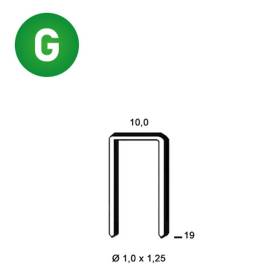 5 200 Agrafes Galvanisées Résinées G-19 – 10 x 19 mm, D. 1 x 1,25 mm – Résistantes et Durables - ALSAFIX