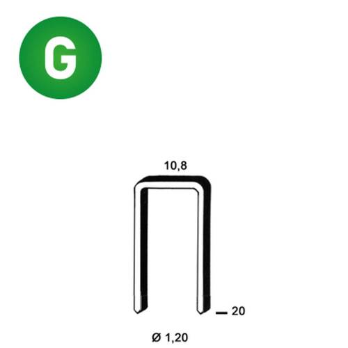 5 000 Agrafes Galvanisées Résinées GB-20 – 10,8 x 20 x D. 1,2 mm – Résistantes et Durables - ALSAFIX