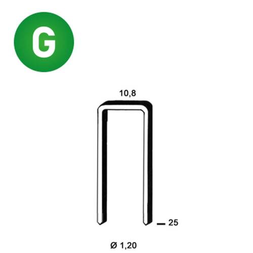 5 000 Agrafes Galvanisées Résinées GB-25 – 10,8 x 25 mm, D. 1,2 mm – Résistantes et Durables - ALSAFIX