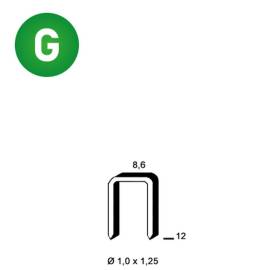 10 000 Agrafes H-12 - Galvanisées - 8.6x12x1x1.25 mm - D-Work