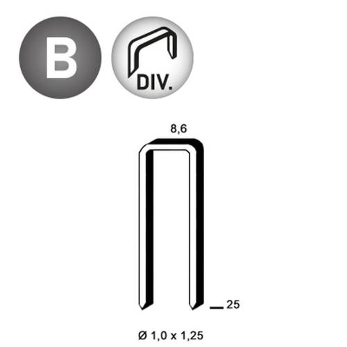 3 x 100 Agrafes Divergentes H-25 – 8,6 x 25 mm, D. 1 x 1,25 mm – Précision et Fiabilité – ALSAFIX - ALSAFIX