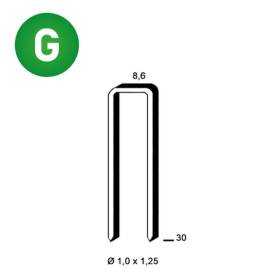 10 000 Agrafes Galvanisées H-30 – 8,6 x 30 mm, D. 1 x 1,25 mm – Résistantes et Durables - ALSAFIX
