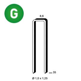 10 000 Agrafes H-35 - Galvanisées - 8.6x35x1x1.25 mm - D-Work