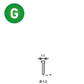 10 000 Finettes Minibrads Galvanisés en Bande D. 1,2/2,2 x L. 10 mm – Galvanisés, Résistants à la Corrosion – Fixation - ALSAFIX