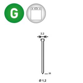 Blister de 1200 Finettes Minibrads Galvanisés – D. 1,2/2,2 x L. 25 mm – Fixation Sécurisée et Durable - ALSAFIX
