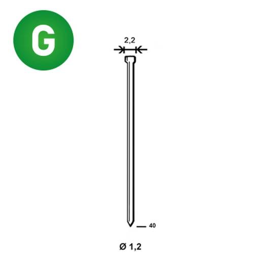 2000 Finettes Minibrads Galvanisées en Bande D. 1,2/2,2 x L. 40 mm – Acier Galvanisé – Fixation Sécurisée et Durable - ALSAFIX