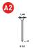 12 500 Finettes Microbrads Inox en Bande - 0.8/1.25x21 mm - D-Work