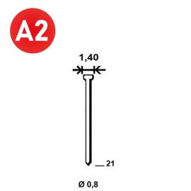 12 500 Finettes Microbrads Ø0,8/1,25 x L. 21 mm – Inox – Fixation Pratique et Durable - ALSAFIX