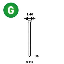 10 000 Finettes Microbrads Galvanisés en Bande D. 0,8/1,25 x L. 25 mm – Galvanisés, Résistants à la Corrosion – Fixati - ALSAFIX